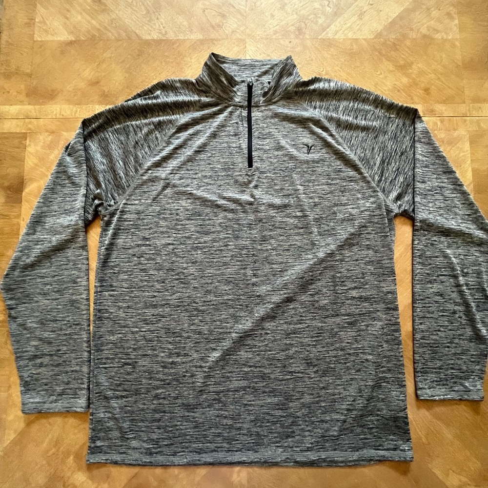 Old Navy Active Go-Dry 1/4 Zip Pullover Heathered Gray – XL